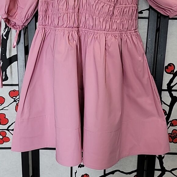 STAUD Faye Puff Sleeve Mini Dress Size XL - Picture 5 of 10